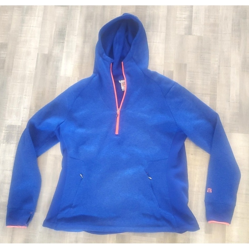Avalanche Woman's Blue XXL Pullover Sweatshirt 1/4 zip pockets‎ Hiking Travel